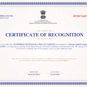 Startup India Certificate